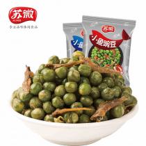 苏微休闲食品  小鱼青豆14包500g左右